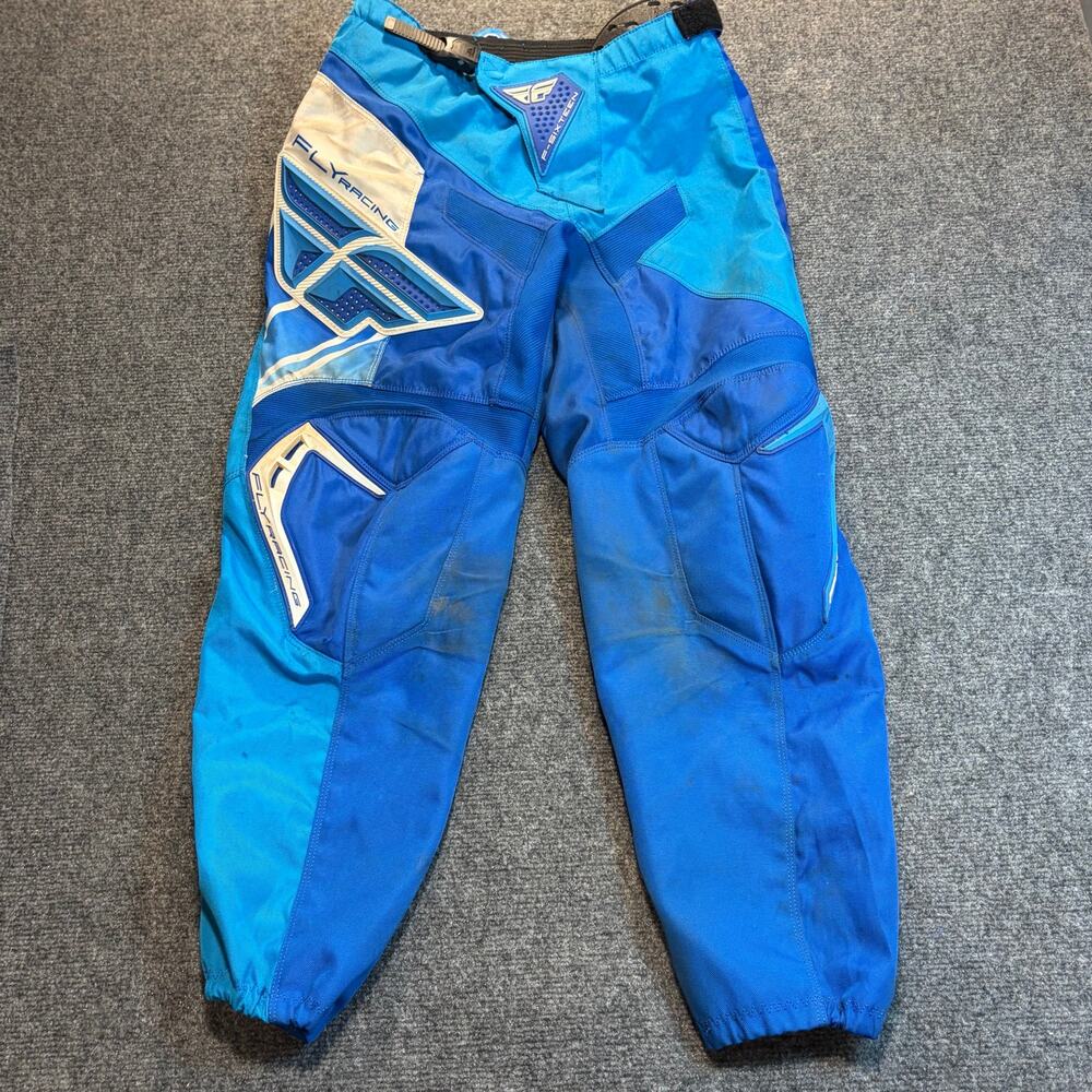 Fly Racing Mens 30 Blue Motocross Dirt Bike Pants F16 Off Road Riding Gear MX